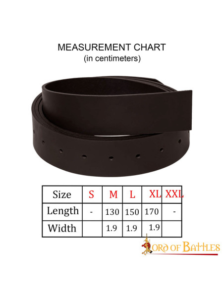 Cintura medievale in pelle liscia...