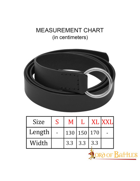 Cintura medievale in pelle con fibbia...
