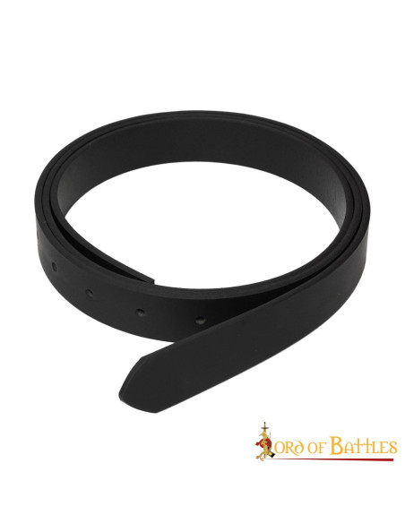 Cintura medievale in pelle nera senza...