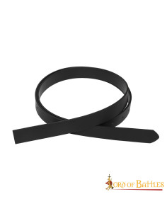 Cintura medievale in pelle nera senza fibbia, (2,5 cm.) 2