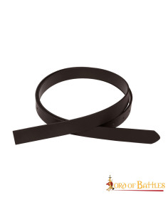 Cintura medievale in pelle marrone senza fibbia, (2,5 cm.) 2