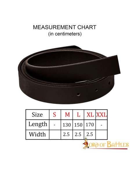 Cintura medievale in pelle marrone...