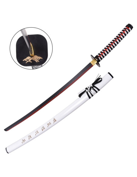 Katana decorativa con fodero bianco