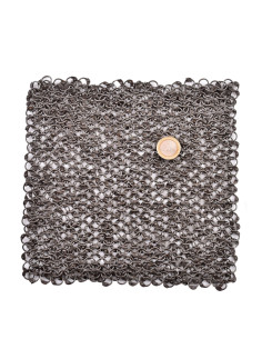 Cotta di maglia rivettata, finitura naturale (20x20 cm.)