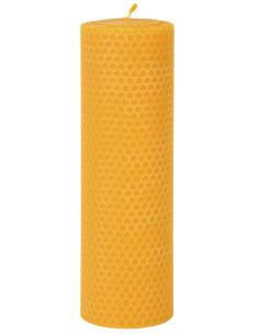 Candela a colonna in cera d'api, 14 ore. (15x4 cm.) 2