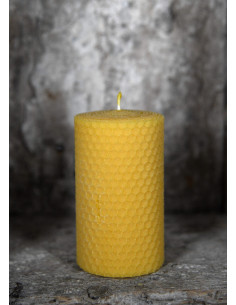 Candela a colonna in cera d'api, 17 ore. (10x5,8 cm.)