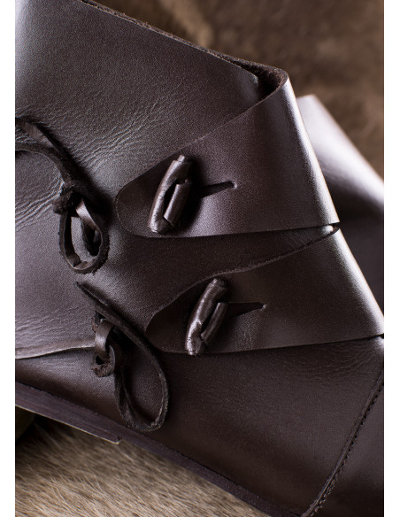 Stivaletti medievali Jorvik, marrone... Stivaletti medievali Jorvik, marrone...