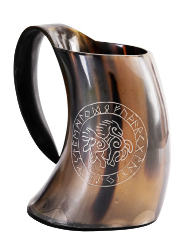 Boccale da birra vichingo Cavallo di Odino, Sleipnir (650-800 ml.) ⚔️  Negozio