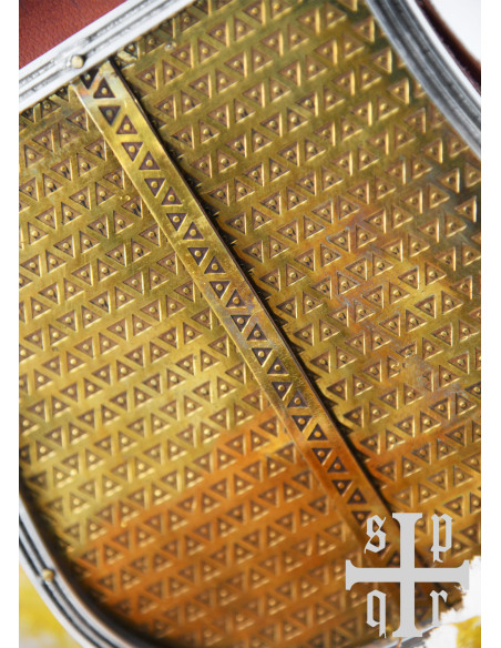 Borsa medievale in pelle marrone con...