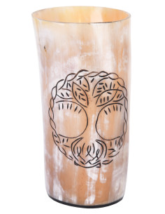 Tazza in corno vichingo Yggdrasil (150-250 ml.)