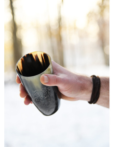 Bicchiere vichingo lupo Fenrir in...