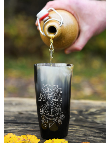 Bicchiere vichingo lupo Fenrir in...