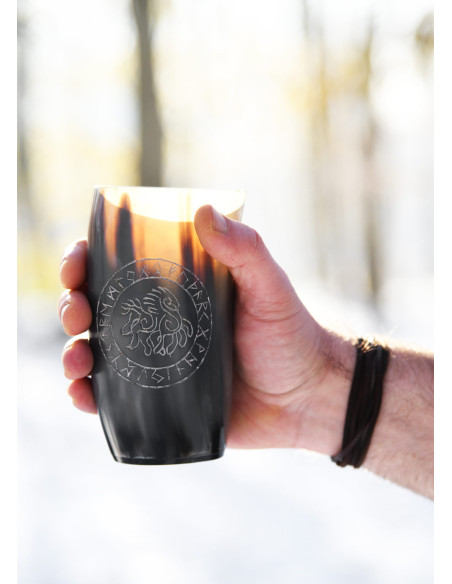 Bicchiere vichingo cavallo Sleipnir...