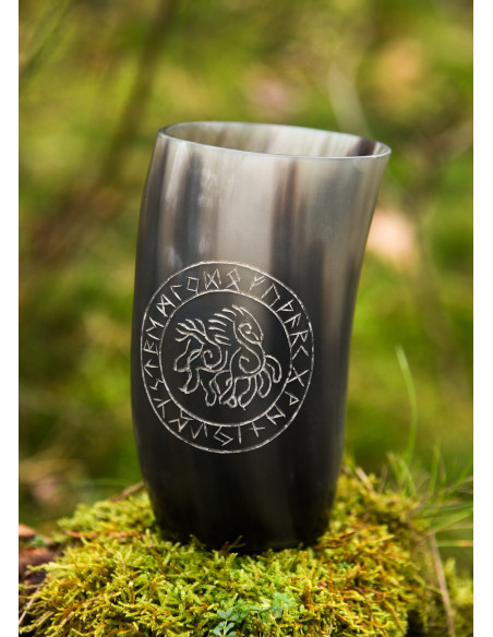 Bicchiere vichingo cavallo Sleipnir...