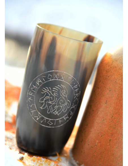 Bicchiere vichingo cavallo Sleipnir...