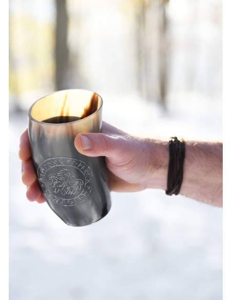 Bicchiere vichingo cavallo Sleipnir...