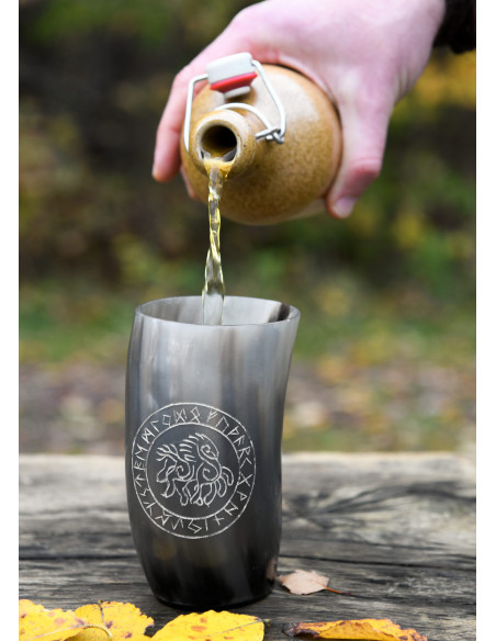 Bicchiere vichingo cavallo Sleipnir...