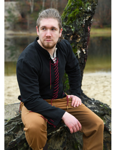 Farsetto medievale Bernhard nero con...