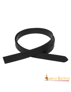 Cintura medievale in pelle nera senza fibbia, (2,9 cm.) 2