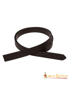 Cintura medievale in pelle marrone senza fibbia, (2,9 cm.) 2