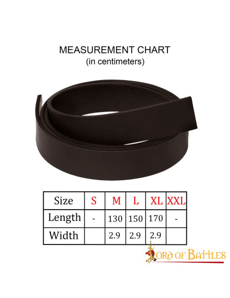 Cintura medievale in pelle marrone...
