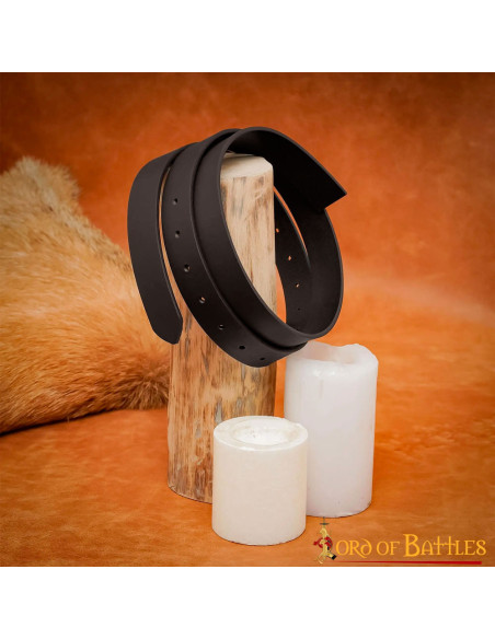 Cintura medievale in pelle marrone...