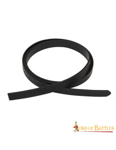 Cintura medievale in pelle nera senza fibbia, (1,9 cm.) 2