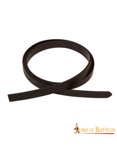 Cintura medievale in pelle marrone senza fibbia, (1,9 cm.) 2