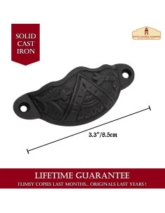 Set di 4 maniglie per cassetti medievali (8,4x3,5 cm.) 2