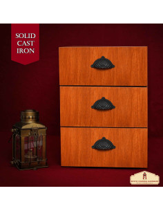 Set di 4 maniglie per cassetti medievali (9,6x5,4 cm.) 2