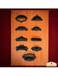 Set di 4 maniglie per cassetti medievali (10,1x4,1 cm.) 2