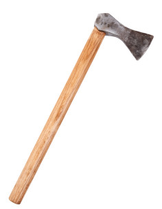 Ascia vichinga in acciaio forgiato a mano, tipo K (60 cm.)