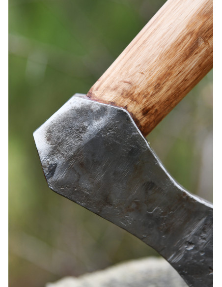 Ascia vichinga in acciaio forgiato a...