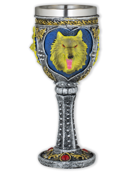 Coppa ornamentale con figura di lupo...