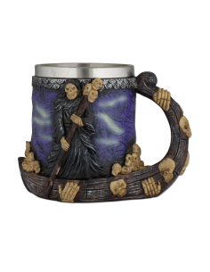 Tazza ornamentale medievale della Morte