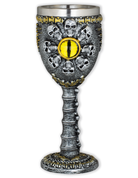 Coppa ornamentale con teschi della...