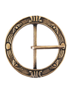 Fibbia rotonda per cintura medievale (9,5 cm.)