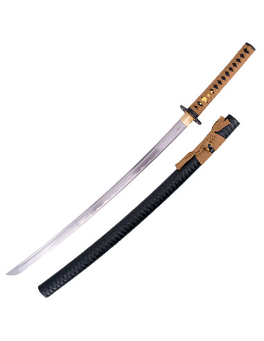 Una katana samurai in acciaio a grandezza naturale lunga…