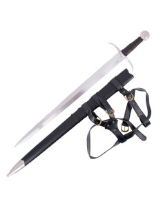 Spada medievale a una mano con fodero e cintura (Cat. C)