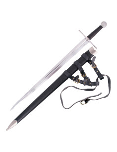 Spada medievale a una mano e mezza con fodero e cintura...