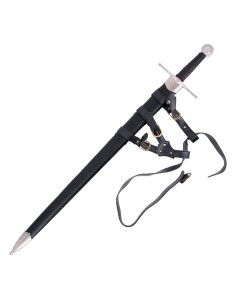 Spada medievale a una mano e mezza con fodero e cintura... 2
