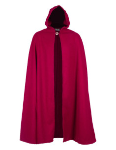 Mantella medievale in lana bordeaux modello Gora