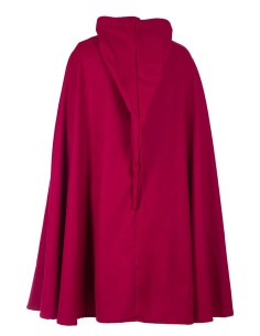 Mantella medievale in lana bordeaux modello Gora 2