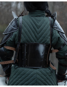 Pettorale medievale in acciaio annerito modello Katharina 2