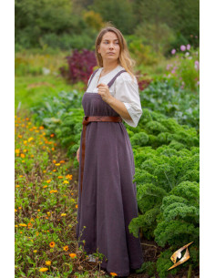 Abito vichingo da donna Frida grigio bordeaux