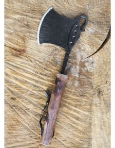 Ascia da cucina forgiata, tritatutto con manico in legno 2