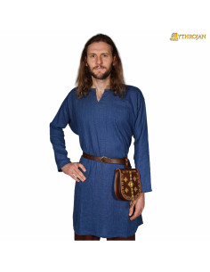 Tunica vichinga per uomo, modello Erling, blu 2