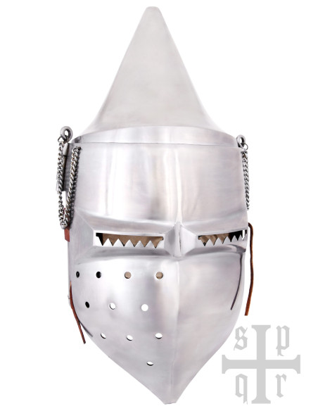 Bacinella medievale con visiera XIV...