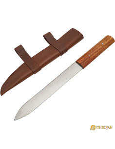 Coltello seax nordico vichingo con fodero marrone (45,7 cm.)