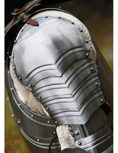 Coppia di spalline gotiche, acciaio...